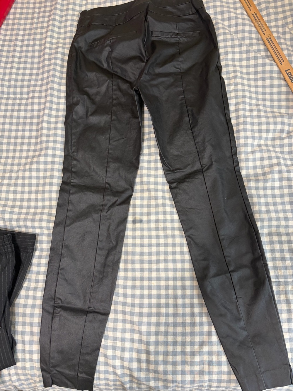Stylish Black Trousers Faux leather look by New York & Co, size small